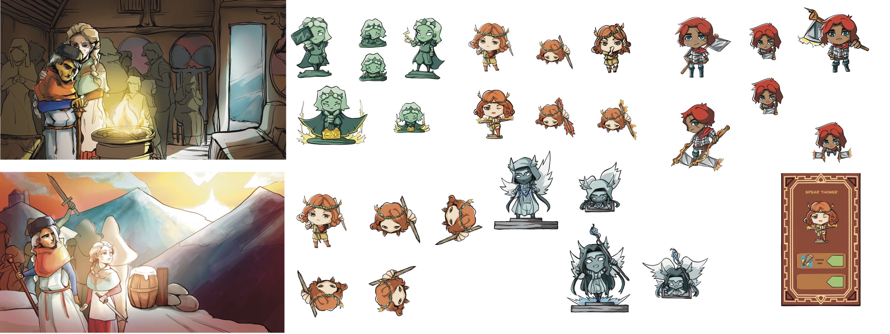 Character assets and concept art